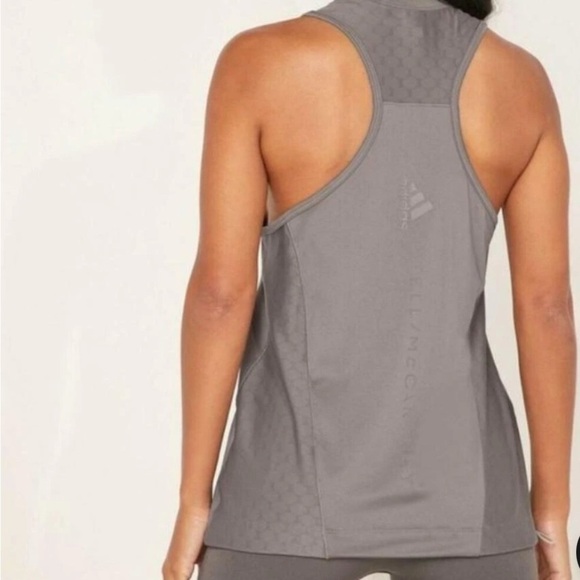 Adidas Stella McCartney Studio Explorer Mesh Gray Tank Top - Picture 3 of 10